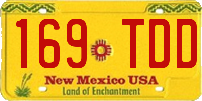 NM license plate 169TDD