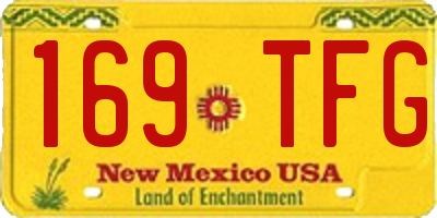 NM license plate 169TFG