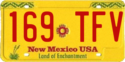 NM license plate 169TFV
