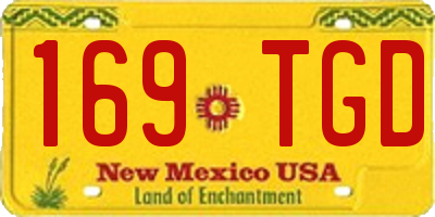 NM license plate 169TGD