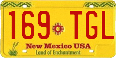 NM license plate 169TGL