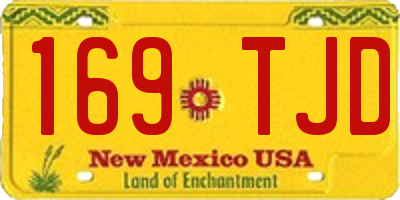 NM license plate 169TJD