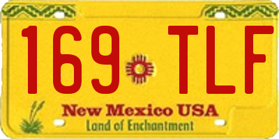 NM license plate 169TLF