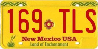 NM license plate 169TLS
