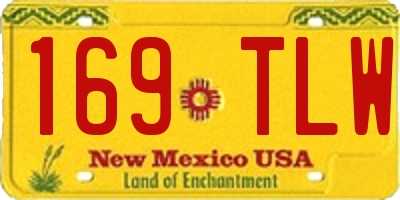 NM license plate 169TLW