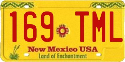 NM license plate 169TML
