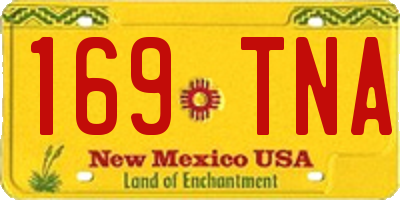 NM license plate 169TNA