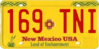 NM license plate 169TNI