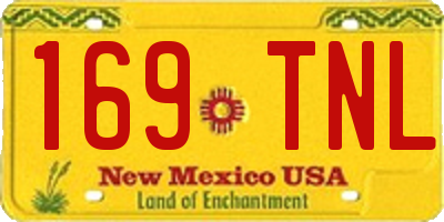 NM license plate 169TNL