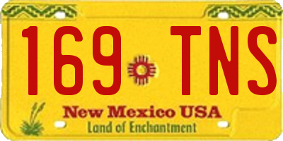 NM license plate 169TNS