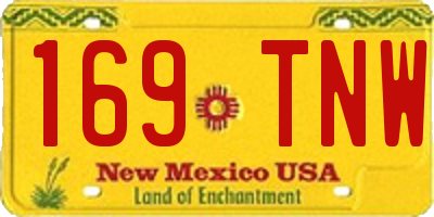 NM license plate 169TNW