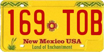 NM license plate 169TOB