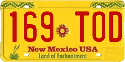 NM license plate 169TOD