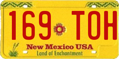 NM license plate 169TOH