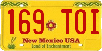 NM license plate 169TOI