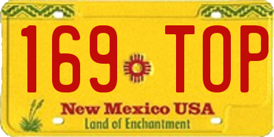NM license plate 169TOP