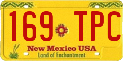 NM license plate 169TPC