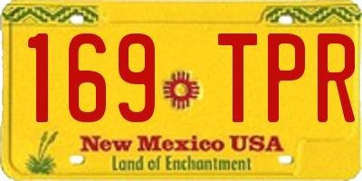 NM license plate 169TPR