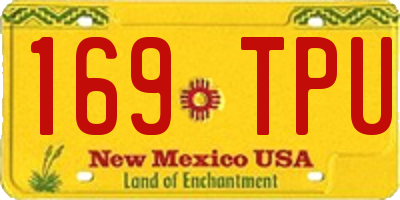 NM license plate 169TPU