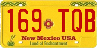 NM license plate 169TQB
