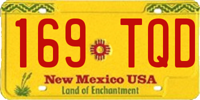 NM license plate 169TQD