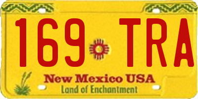 NM license plate 169TRA