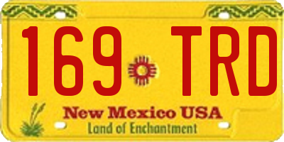 NM license plate 169TRD