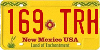 NM license plate 169TRH