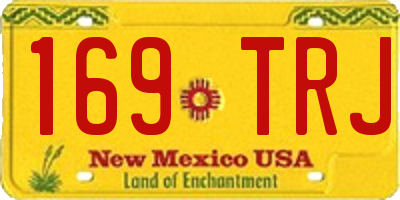 NM license plate 169TRJ