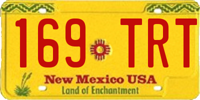 NM license plate 169TRT