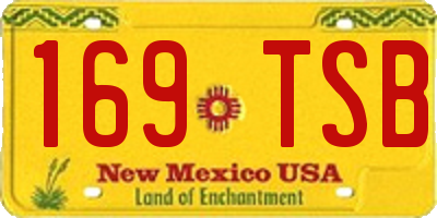 NM license plate 169TSB
