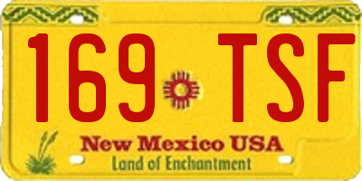 NM license plate 169TSF