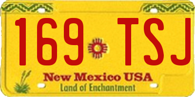 NM license plate 169TSJ