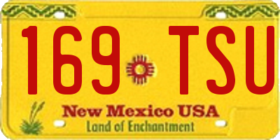 NM license plate 169TSU