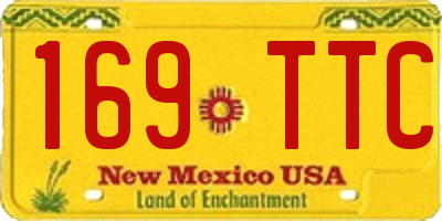 NM license plate 169TTC
