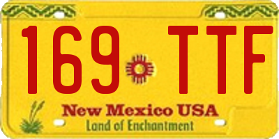 NM license plate 169TTF
