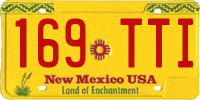 NM license plate 169TTI