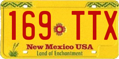NM license plate 169TTX