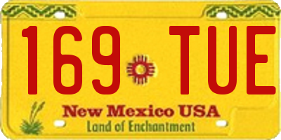 NM license plate 169TUE