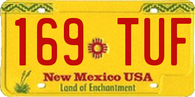 NM license plate 169TUF