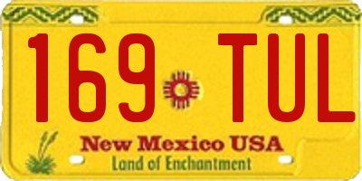 NM license plate 169TUL