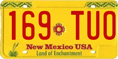NM license plate 169TUO