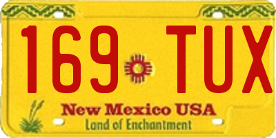 NM license plate 169TUX