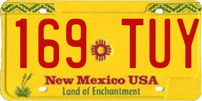 NM license plate 169TUY