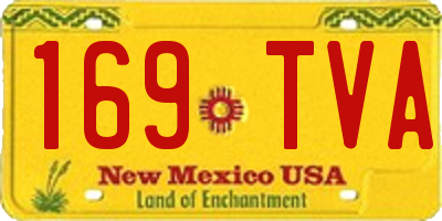 NM license plate 169TVA