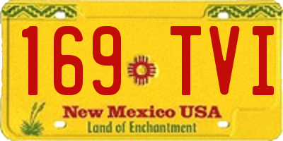NM license plate 169TVI