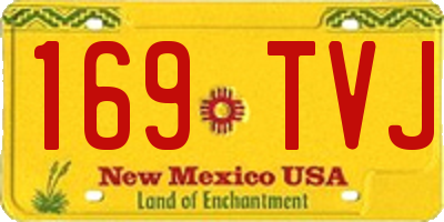 NM license plate 169TVJ