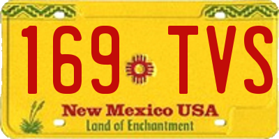 NM license plate 169TVS