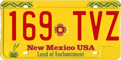 NM license plate 169TVZ