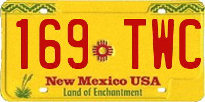 NM license plate 169TWC